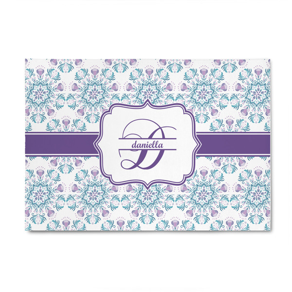 Custom Mandala Floral 4' x 6' Indoor Area Rug (Personalized)