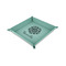 Mandala Floral 6" x 6" Teal Leatherette Snap Up Tray -  MAIN