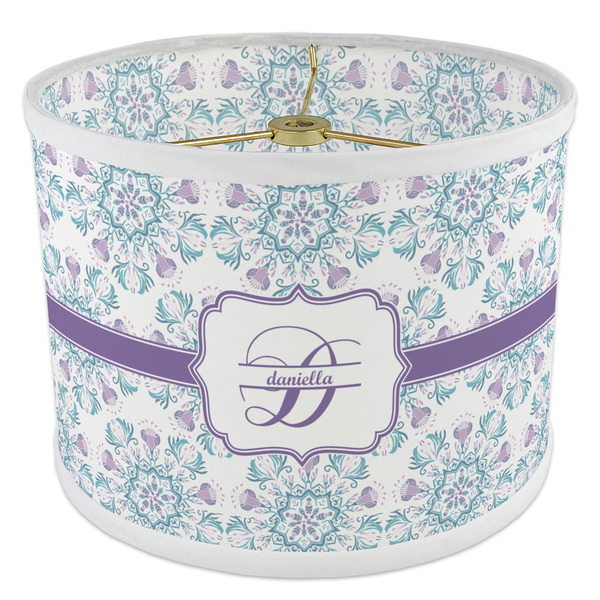 Mandala Floral 8" Drum Lampshade - ANGLE Poly-Film