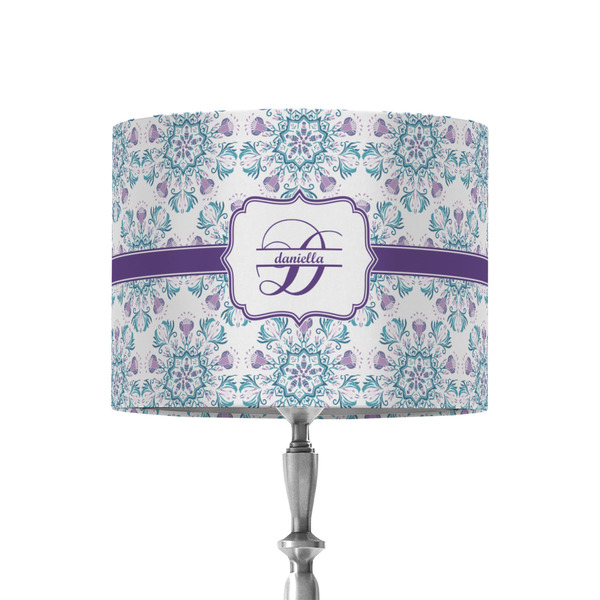 Custom Mandala Floral 8" Drum Lamp Shade - Fabric (Personalized)