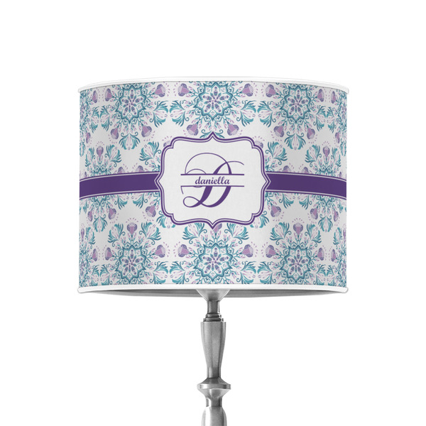 Mandala Floral 8" Drum Lampshade - ON STAND (Poly Film)