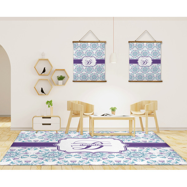 Mandala Floral 8'x10' Indoor Area Rugs - IN CONTEXT
