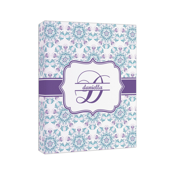 Mandala Floral 8x10 - Canvas Print - Angled View