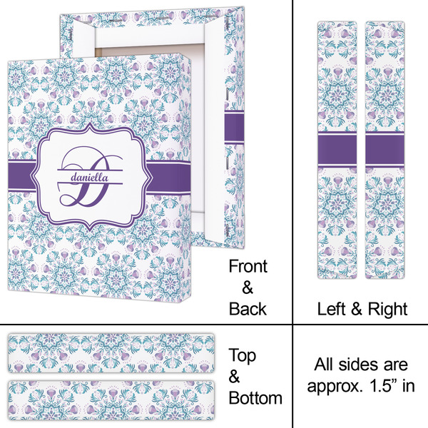 Mandala Floral 8x10 - Canvas Print - Approval