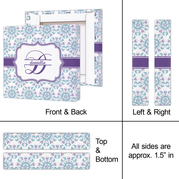 Mandala Floral 8x8 - Canvas Print - Approval