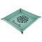 Mandala Floral 9" x 9" Teal Leatherette Snap Up Tray - MAIN