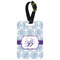 Mandala Floral Metal Luggage Tag w/ Name and Initial
