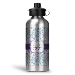 Mandala Floral Water Bottle - Aluminum - 20 oz (Personalized)
