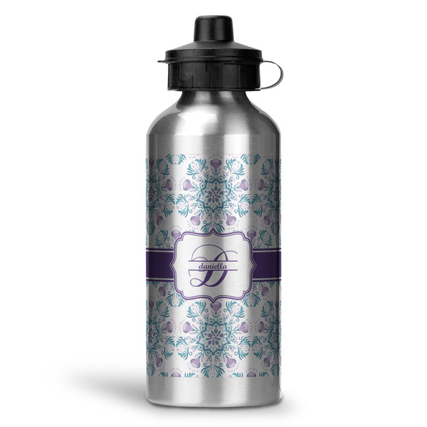 Custom Mandala Floral Water Bottles - 20 oz - Aluminum (Personalized)