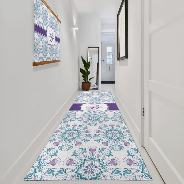 Mandala Floral Area Rug Sizes - In Context (vertical)