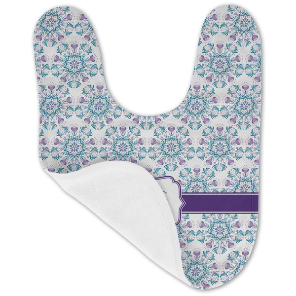 Mandala Floral Baby Bib - AFT folded