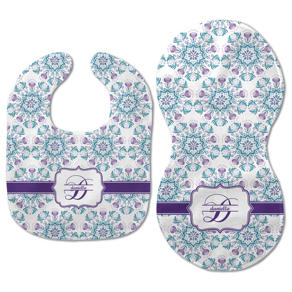 Mandala Floral Baby Bib & Burp Set - Approval (new bib & burp)
