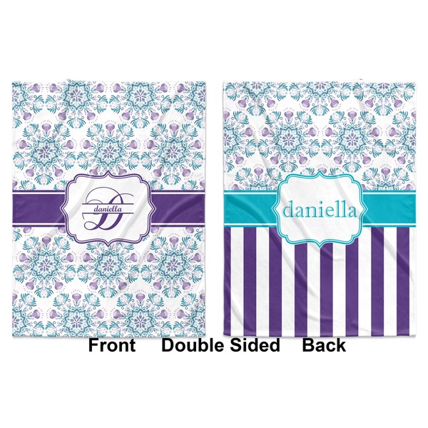 Mandala Floral Baby Blanket (Double Sided - Printed Front and Back)