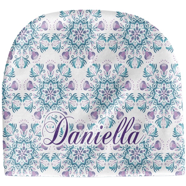 Custom Mandala Floral Baby Hat (Beanie) (Personalized)