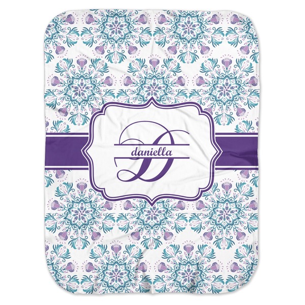 Custom Mandala Floral Baby Swaddling Blanket (Personalized)