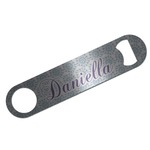 Mandala Floral Bar Bottle Opener - Silver w/ Name and Initial