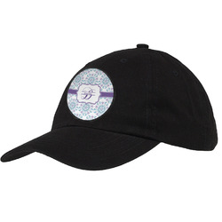 Mandala Floral Baseball Cap - Black (Personalized)