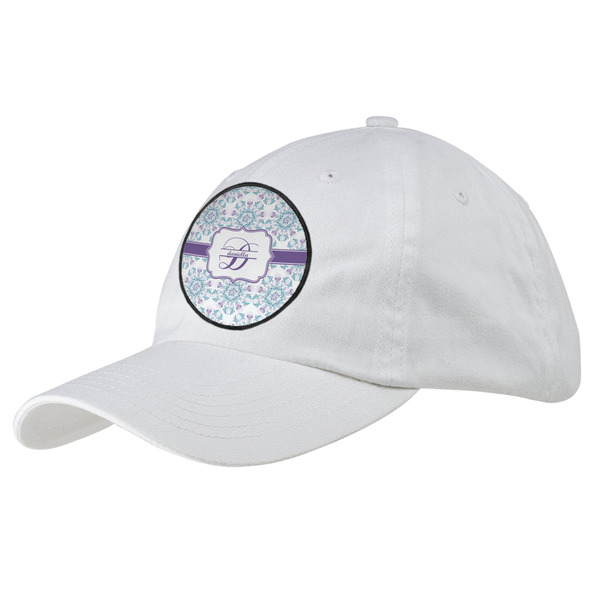 Custom Mandala Floral Baseball Cap - White (Personalized)