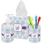 Mandala Floral Acrylic Bathroom Accessories Set w/ Name and Initial