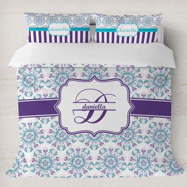 Custom Mandala Floral Duvet Cover Set - King (Personalized)