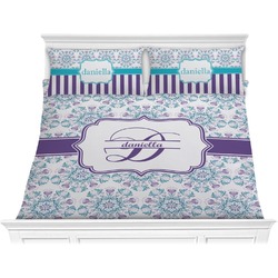 Mandala Floral Comforter Set - King (Personalized)
