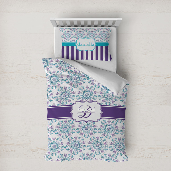 Custom Mandala Floral Duvet Cover Set - Twin XL (Personalized)