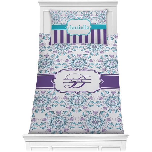 Custom Mandala Floral Comforter Set - Twin XL (Personalized)