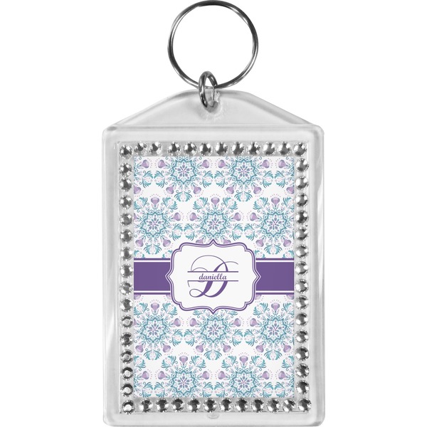 Custom Mandala Floral Bling Keychain (Personalized)