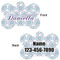 Mandala Floral Bone Shaped Dog Tag - Front & Back
