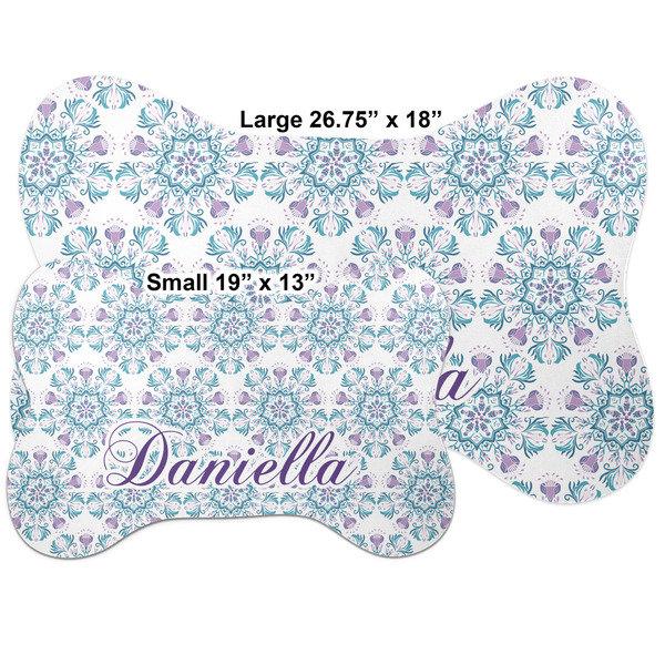 Mandala Floral Bone Shaped Mat Comparison