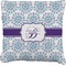 Mandala Floral Burlap Pillow 16"