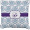 Mandala Floral Burlap Pillow 24"