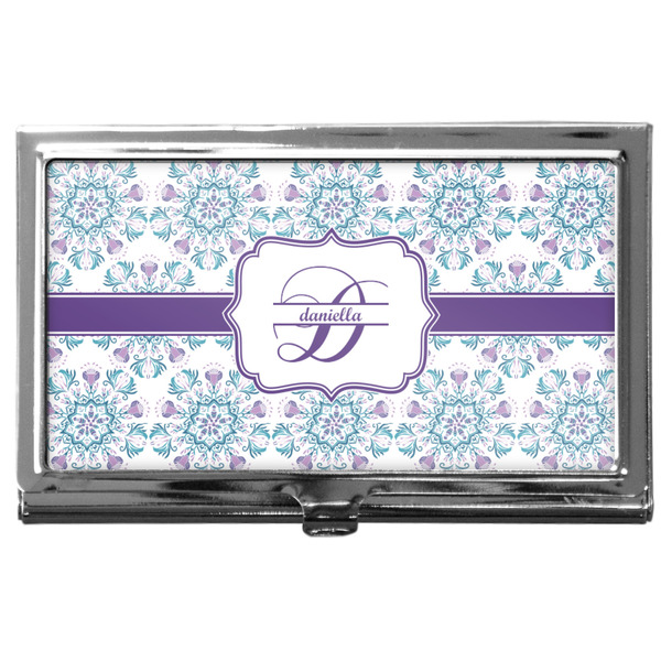 Custom Mandala Floral Business Card Case