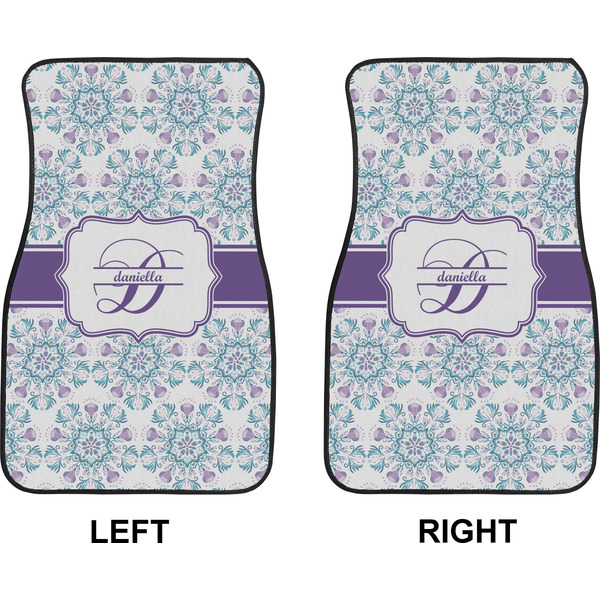 Mandala Floral Car Mat Front - Approval