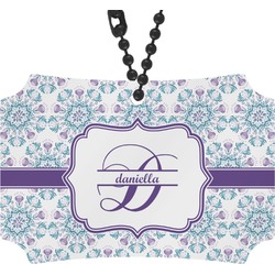 Mandala Floral Rear View Mirror Ornament (Personalized)