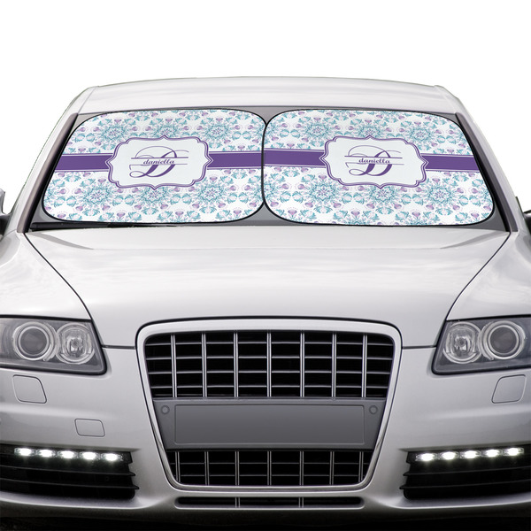 Mandala Floral Car Sun Shades - IN CONTEXT