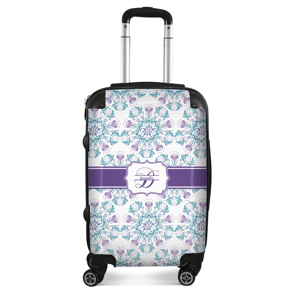 Custom Mandala Floral Suitcase - 20" Carry On (Personalized)