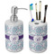 Mandala Floral Ceramic Bathroom Accessories Set (Personalized)