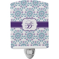 Mandala Floral Ceramic Night Light (Personalized)