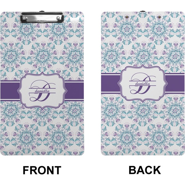 Mandala Floral Clipboard (Legal) (Front + Back)