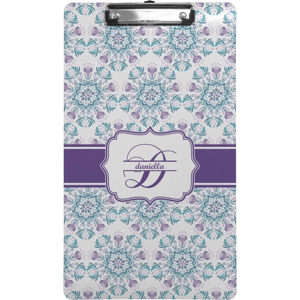 Custom Mandala Floral Clipboard (Legal Size) (Personalized)