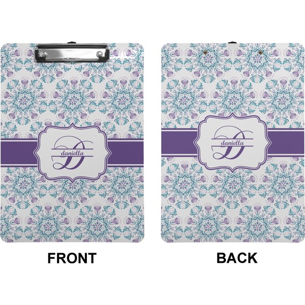 Mandala Floral Clipboard (Letter) (Front + Back)