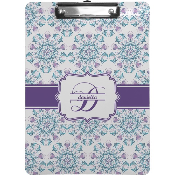 Custom Mandala Floral Clipboard (Letter Size) (Personalized)