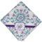 Mandala Floral Cloth Napkins - Personalized Dinner (Folded Four Corners)
