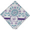 Mandala Floral Cloth Dinner Napkin - Single w/ Name and Initial