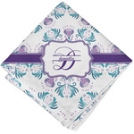 Mandala Floral Cloth Cocktail Napkin - Single w/ Name and Initial