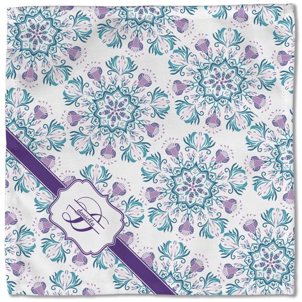 Mandala Floral Cloth Napkins - Personalized Lunch (Single Full Open)