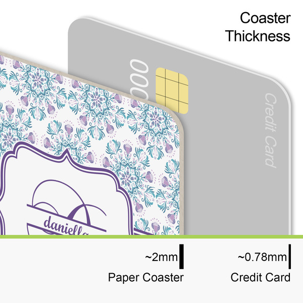 Mandala Floral Coaster Thickness