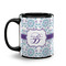 Mandala Floral Coffee Mug - 11 oz - Black