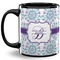 Mandala Floral Coffee Mug - 11 oz - Full- Black
